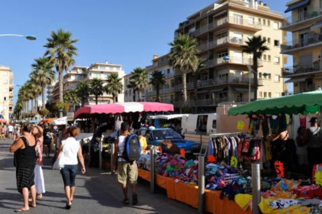 Appartement 20 Mts Plage, Pl Mediterranee, Vue Mer Parking Canet-en-Roussillon Kültér fotó